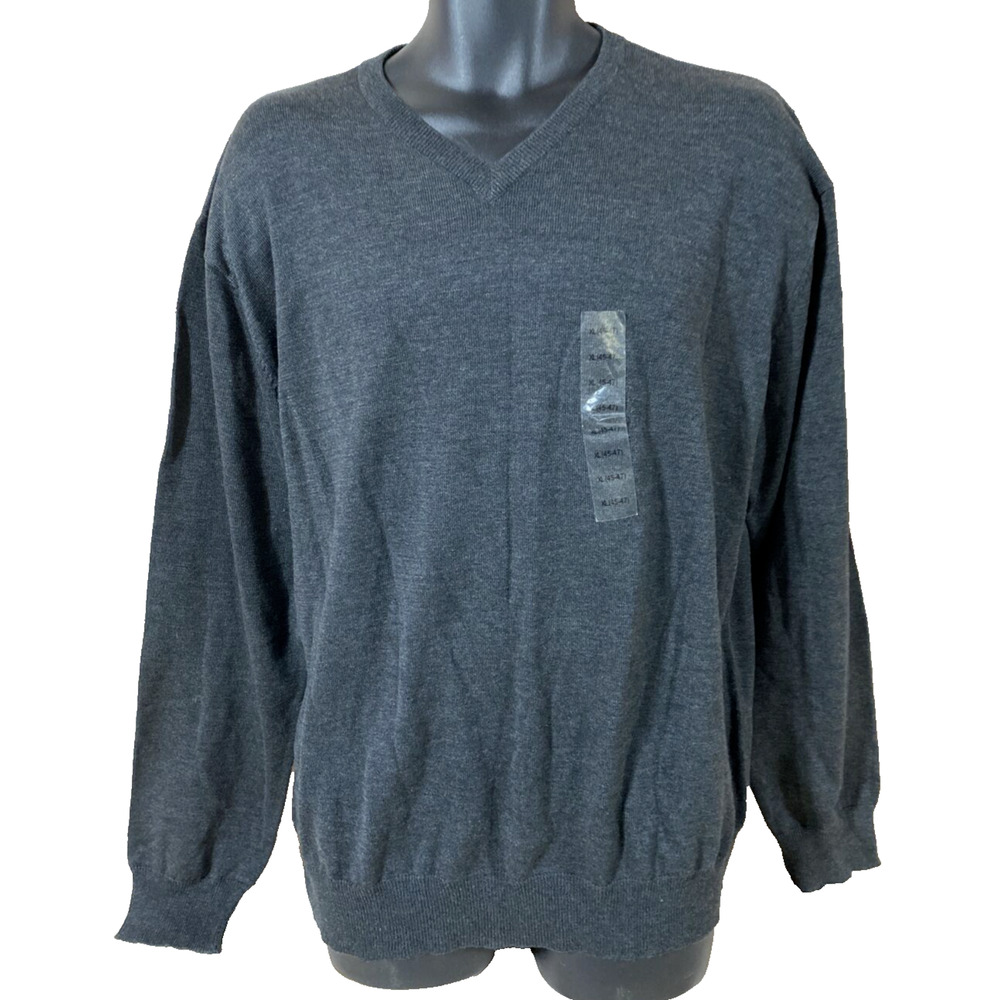 Envision Studios Mens Sweater Size XL V-neck Pullover Gray New NWT Long Sleeve